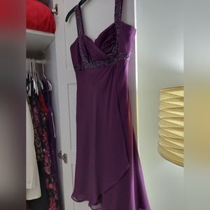 Women's/Junior's - Formal Dress Purple & Beaded